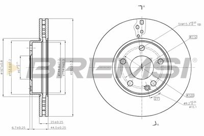 CD8334V BREMSI Тормозной диск