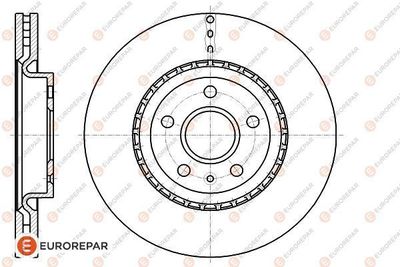 1622807980 EUROREPAR Тормозной диск