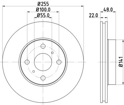 8DD355104871 HELLA Тормозной диск