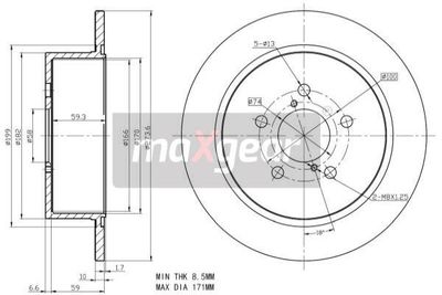 192356 MAXGEAR Тормозной диск