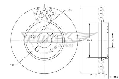 TX7409 TOMEX Brakes Тормозной диск