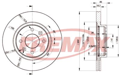 BD5081 FREMAX Тормозной диск