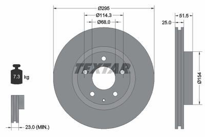 92267603 TEXTAR Тормозной диск