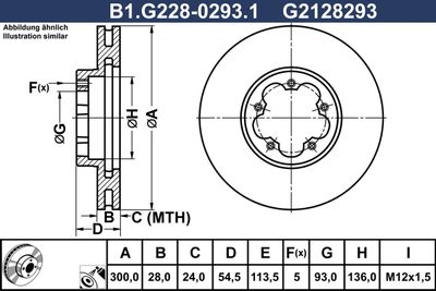 B1G22802931 GALFER Тормозной диск