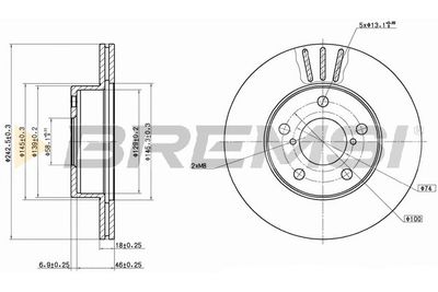 CD6876V BREMSI Тормозной диск