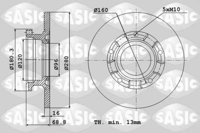 6106145 SASIC Тормозной диск