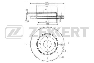 BS6210 ZEKKERT Тормозной диск
