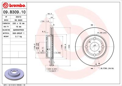 BS8920 BRECO Тормозной диск