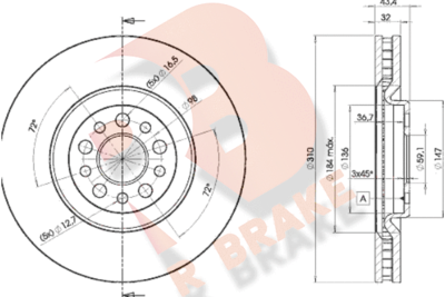 78RBD24684 R BRAKE Тормозной диск