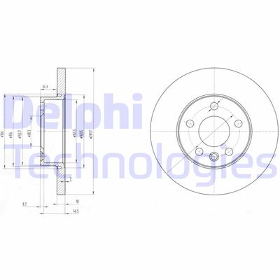 BG3415 DELPHI Тормозной диск