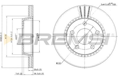 CD6519V BREMSI Тормозной диск