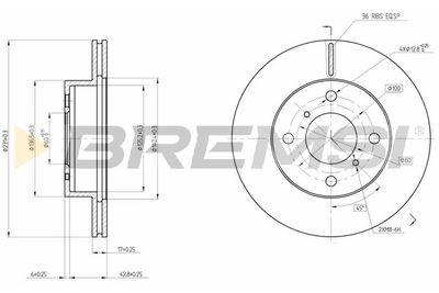 CD7117V BREMSI Тормозной диск