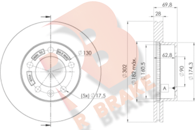 78RBD28766 R BRAKE Тормозной диск