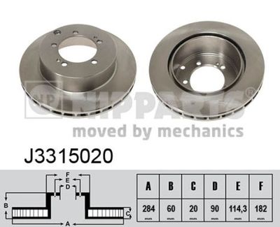 J3315020 NIPPARTS Тормозной диск