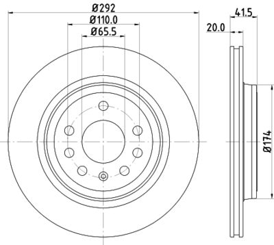 8DD355109191 HELLA Тормозной диск