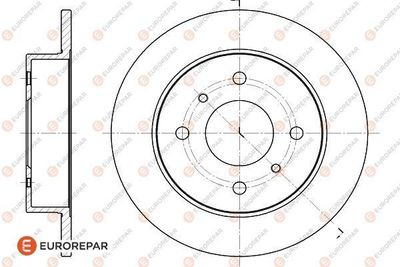 1618875480 EUROREPAR Тормозной диск