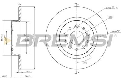 CD8435S BREMSI Тормозной диск