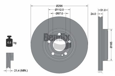 BDS2086HC BENDIX Braking Тормозной диск