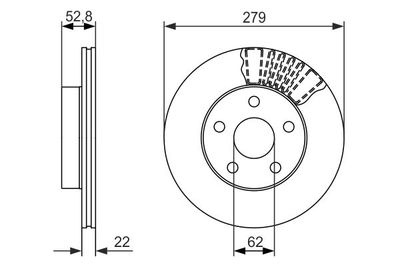 0986479618 BOSCH Тормозной диск