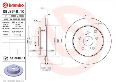 BS6048 BRECO Тормозной диск