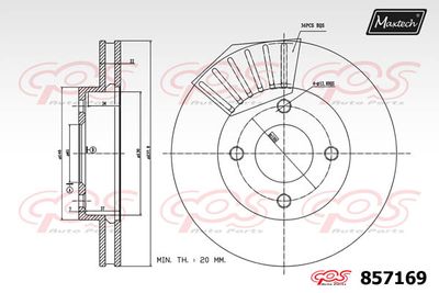 857169 MAXTECH Тормозной диск