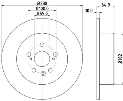 MDC1585 MINTEX Тормозной диск