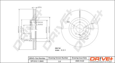 DP1010110843 Dr!ve+ Тормозной диск