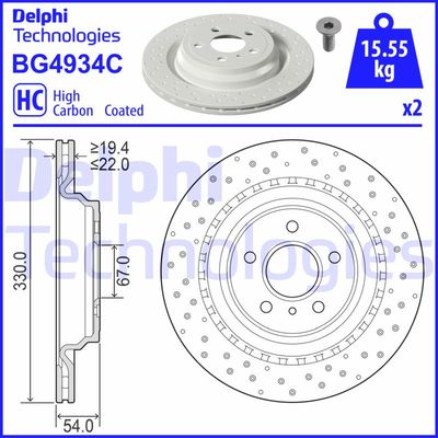 BG4934C DELPHI Тормозной диск