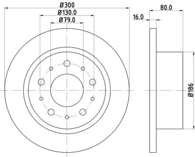 8DD355113731 HELLA Тормозной диск