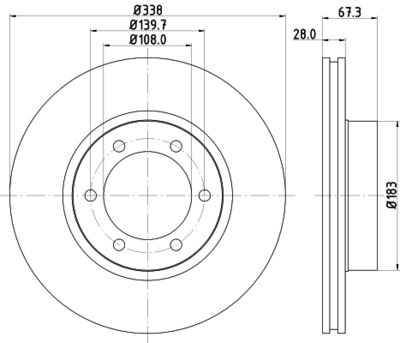 8DD355111861 HELLA PAGID Тормозной диск