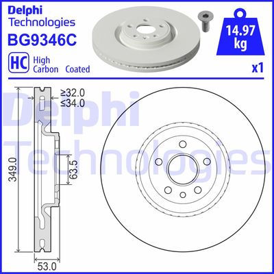 BG9346C DELPHI Тормозной диск