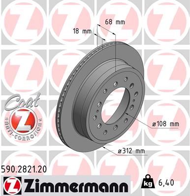 590282120 ZIMMERMANN Тормозной диск