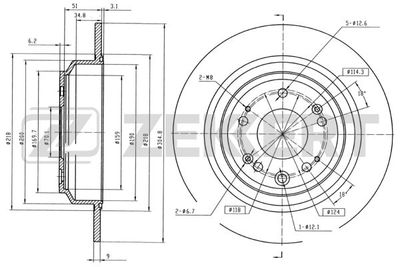 BS5493 ZEKKERT Тормозной диск