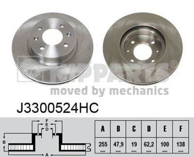 J3300524HC NIPPARTS Тормозной диск
