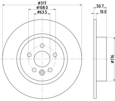 8DD355131851 HELLA PAGID Тормозной диск