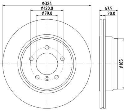 8DD355110021 HELLA PAGID Тормозной диск