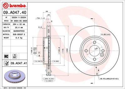 09A04740 BREMBO Тормозной диск