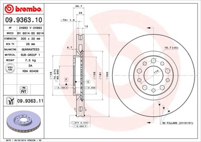 BS8614 BRECO Тормозной диск