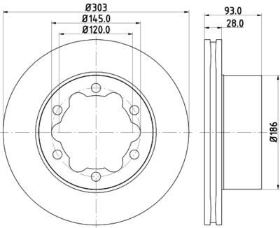 8DD355118061 HELLA Тормозной диск