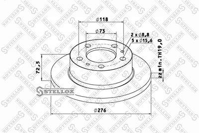 8500719SX STELLOX Тормозной диск