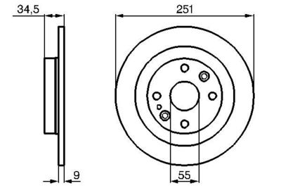 0986478701 BOSCH Тормозной диск