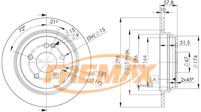 BD0416 FREMAX Тормозной диск