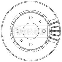 BBD5007 BORG & BECK Тормозной диск