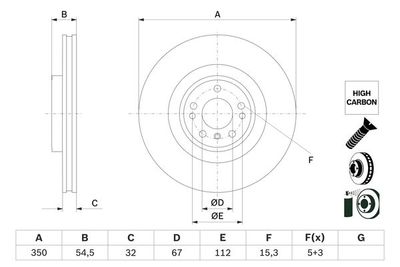 0986479E99 BOSCH Тормозной диск