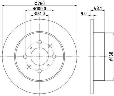 ND8009K NISSHINBO Тормозной диск