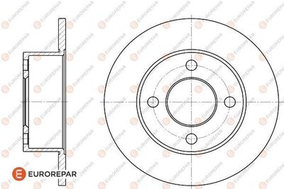 1618874580 EUROREPAR Тормозной диск