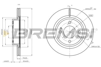 CD8467V BREMSI Тормозной диск