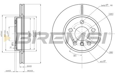 CD8651V BREMSI Тормозной диск