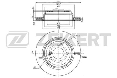 BS6338 ZEKKERT Тормозной диск