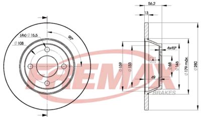 BD8014 FREMAX Тормозной диск